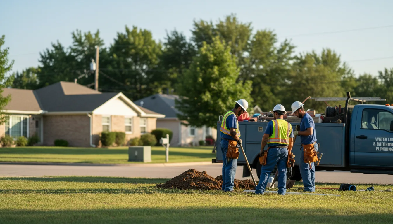 Residential water line and bathroom plumbing service in Hubertus, WI